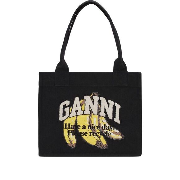 Ganni Handbags - Ganni Women's Organic Cotton Large Tote Bag